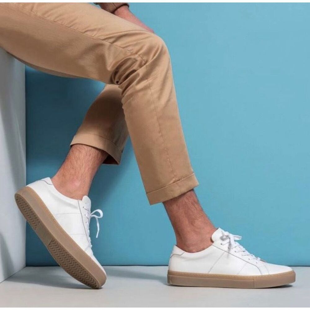 GREATS MEN'S ROYALE LEATHER Sneakers in White NWB Size 7